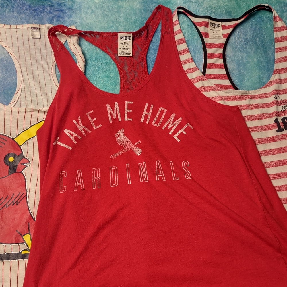 3 Victoria's secret St Louis Cardinals tank tops
